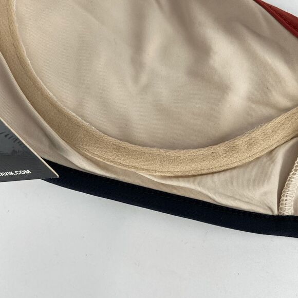 Tavik Marlowe Womens Tapioca Tan New colorblock swim bikini crop top Large - Picture 7 of 13